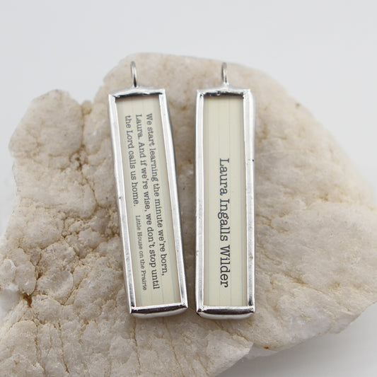 Little House On The Prairie Book Soldered Art Jewelry Charm or Necklace