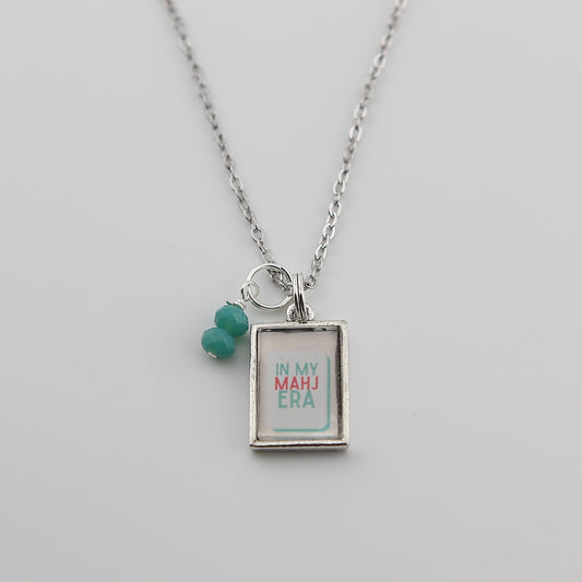 Mahjong In My Mahj Era Necklace - Gold or Silver - Jennifer Dahl Designs