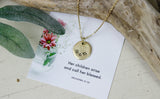 Mom Hand Stamped Scripture Necklace