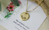 Mom Hand Stamped Scripture Necklace