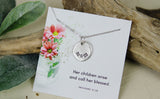 Mom Hand Stamped Scripture Necklace