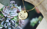 Peace Hand Stamped Scripture Necklace