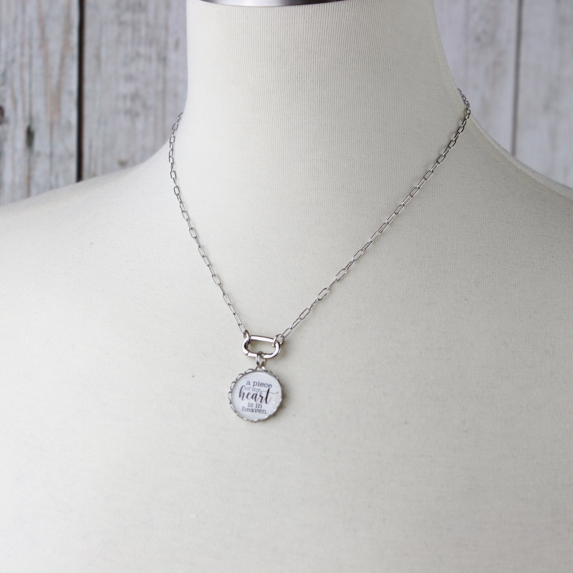 Paperclip Charm Holder Necklace - Jennifer Dahl Designs