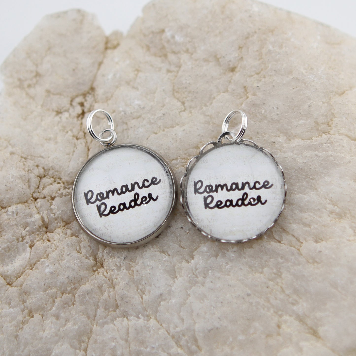 Romance Reader Round Bubble Charm