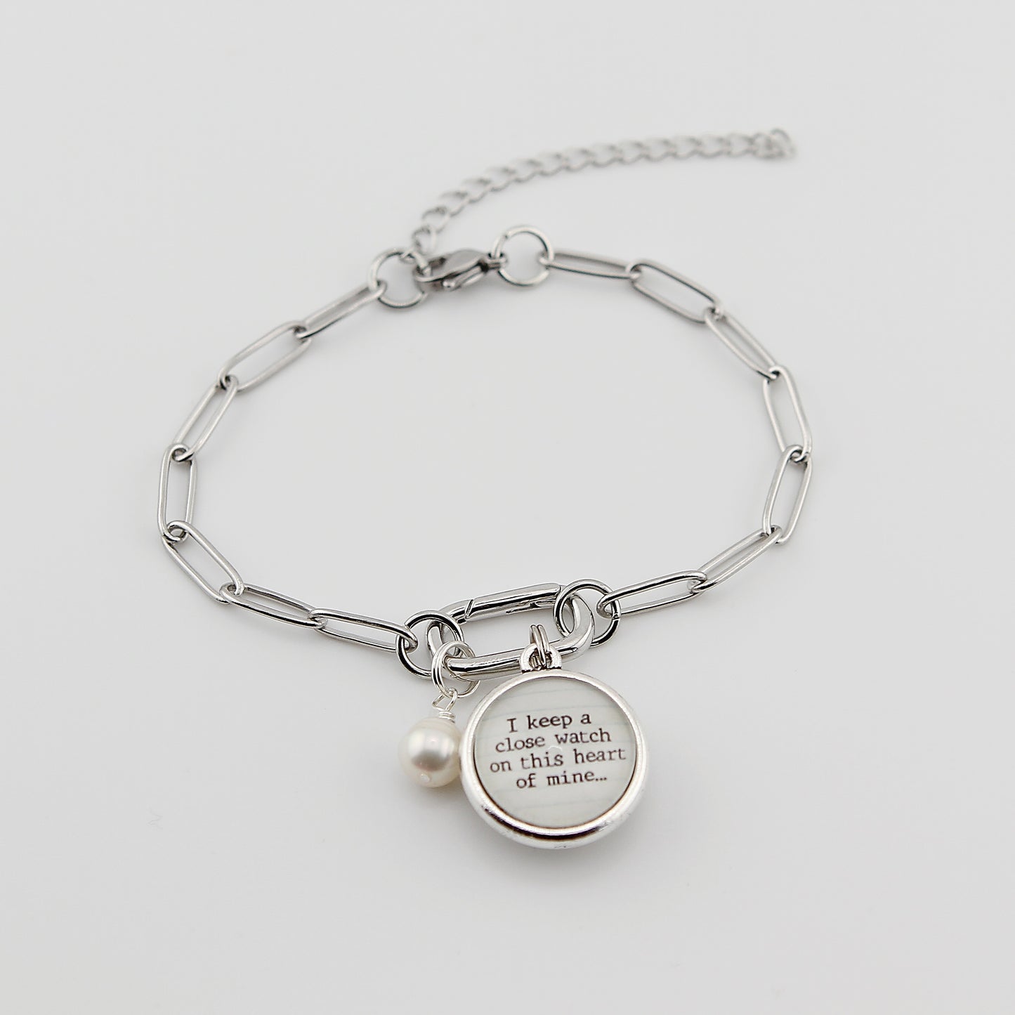 Paperclip Charm Holder Bracelet - Jennifer Dahl Designs