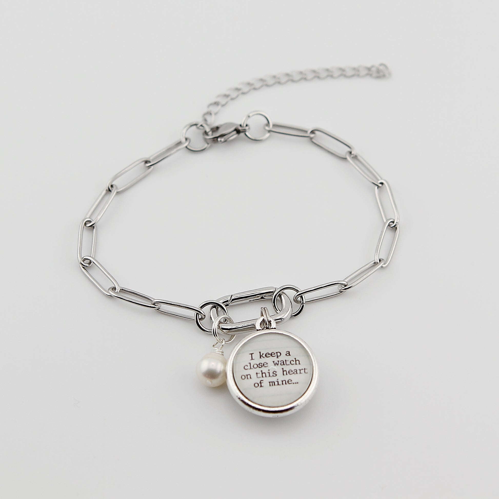 Paperclip Charm Holder Bracelet - Jennifer Dahl Designs