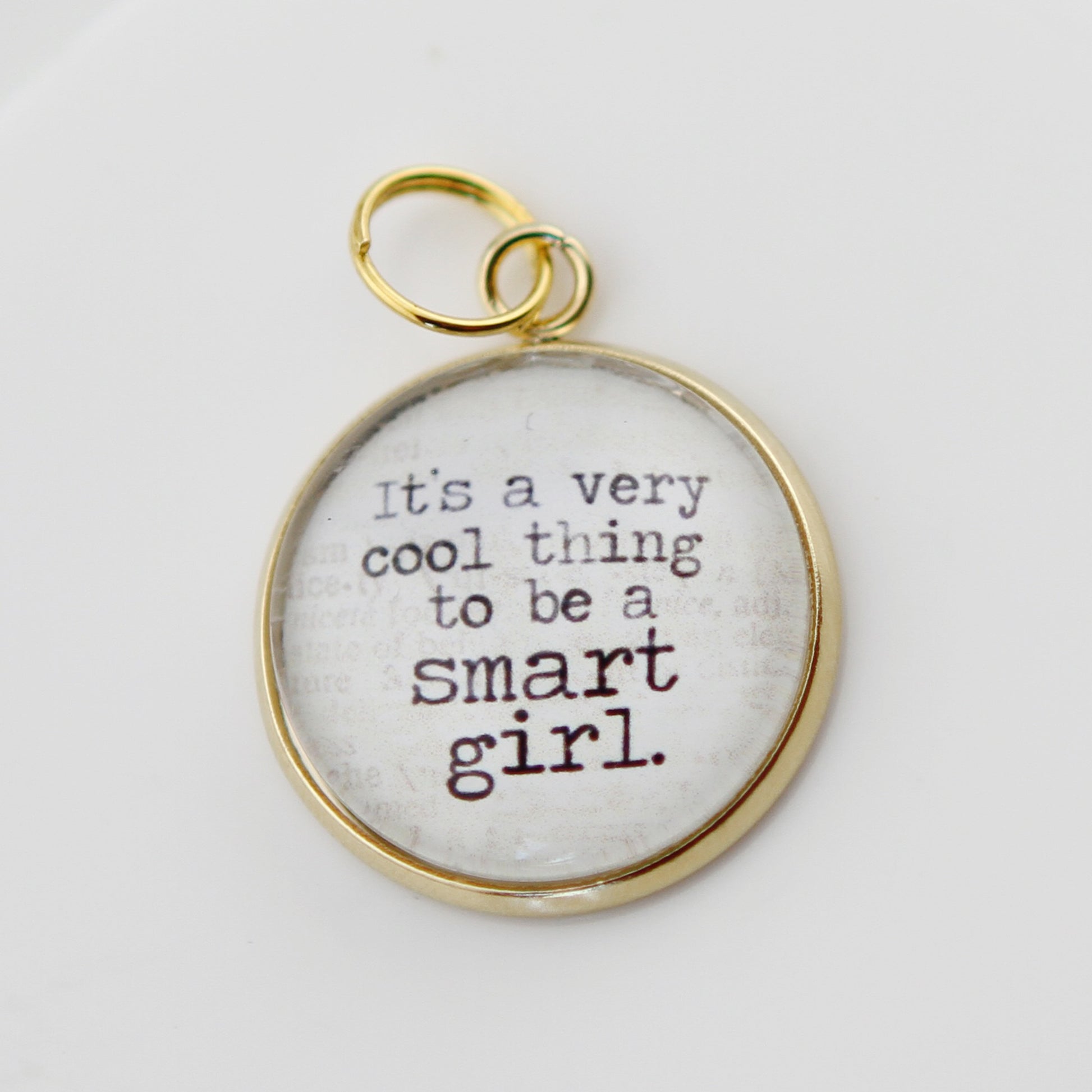 Smart Girl Charm, Motivational Silver Plated Charm, Graduation Gift - Jennifer Dahl Designs