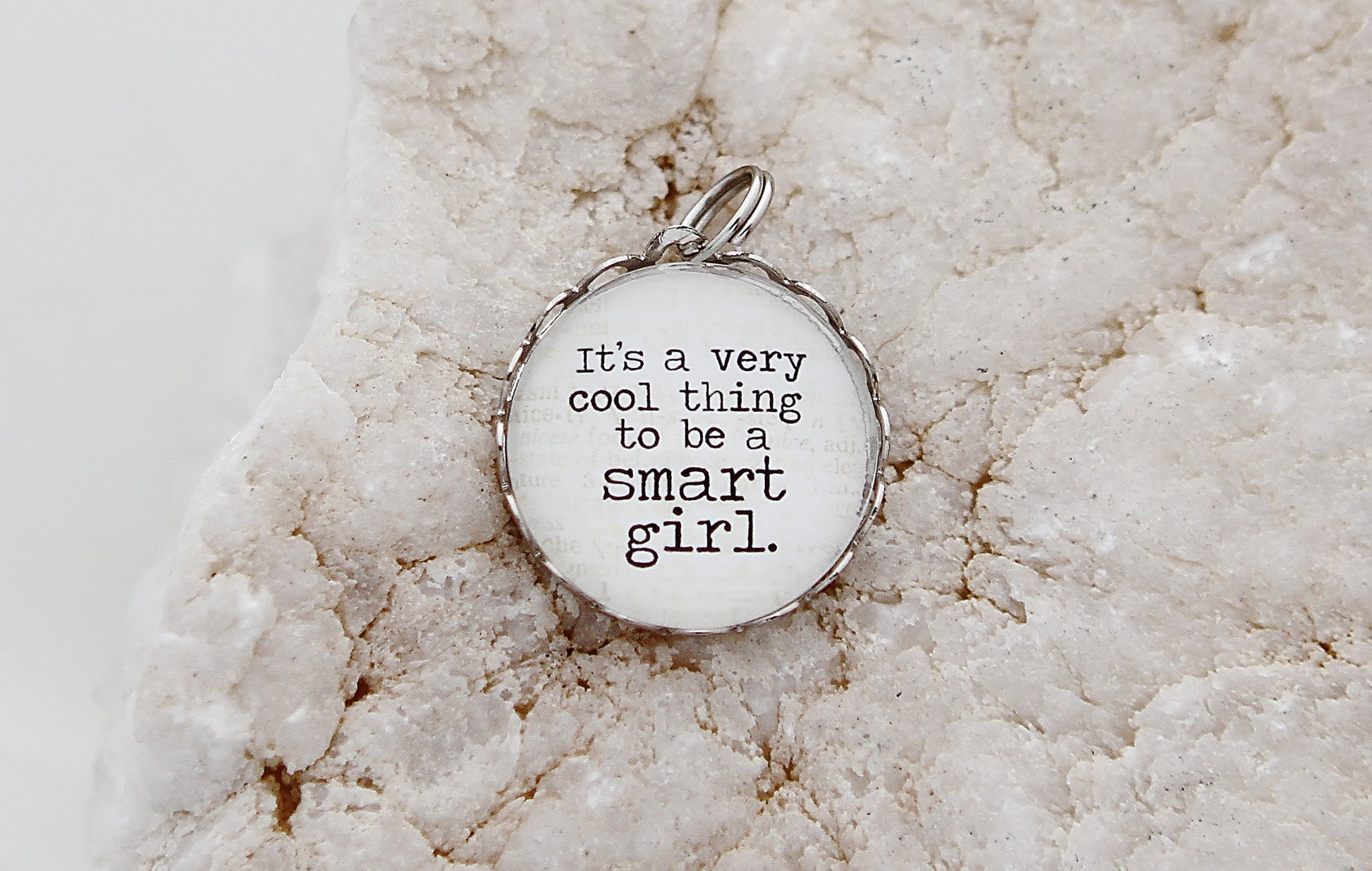 Smart Girl Charm, Motivational Silver Plated Charm, Graduation Gift - Jennifer Dahl Designs