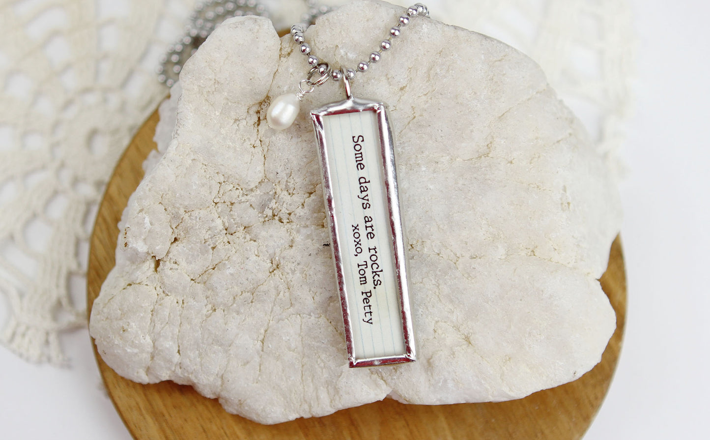 Some Days Are Diamonds Lyric Stick Soldered Art Jewelry Charm