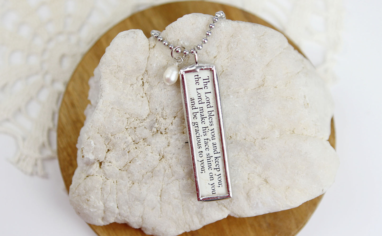 The Lord Bless You and Keep You Soldered Art Jewelry Charm