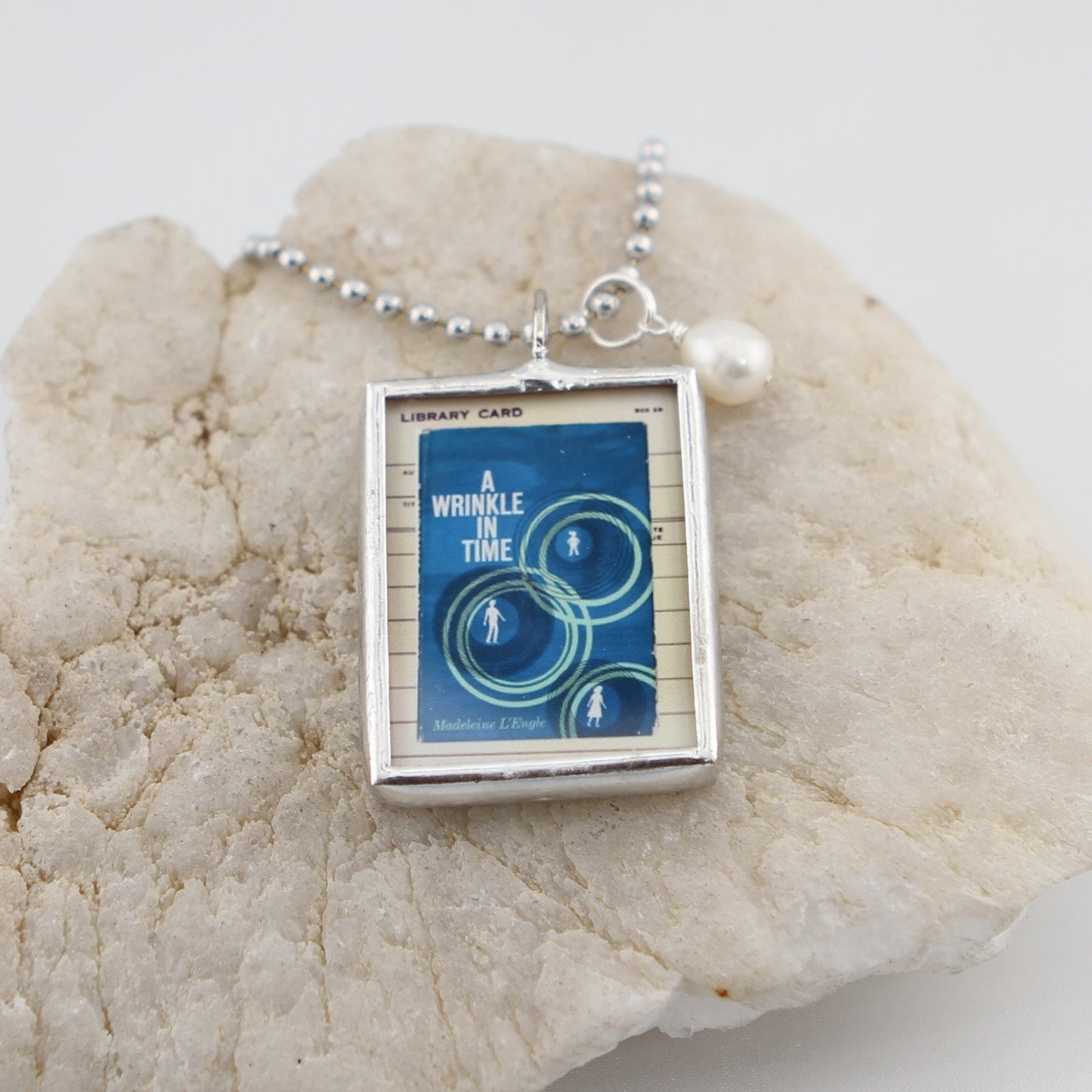 A Wrinkle in Time Book Cover Soldered Art Jewelry Charm or Necklace