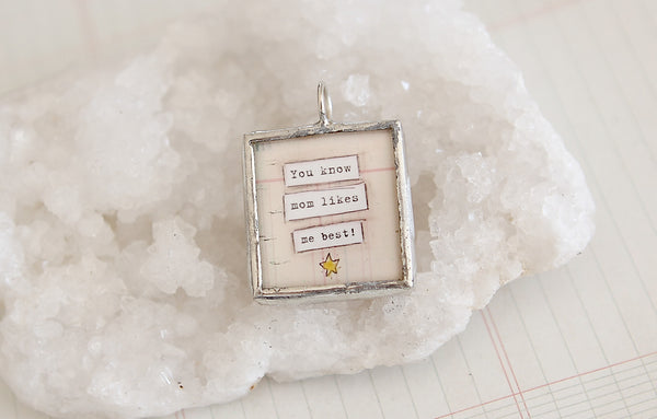 Sisters Soldered Art Charm