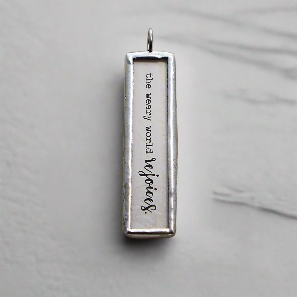 A thrill of hope soldered art charm jewelry Jennifer Dahl Designs