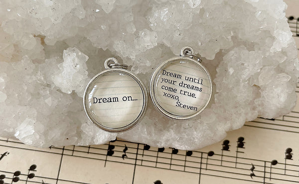 Aerosmith Dream On Lyric Double Sided Bubble Jewelry Charm