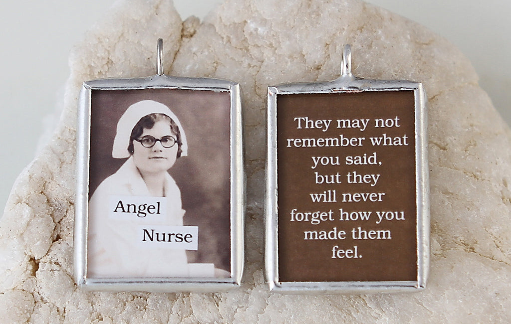 Nurse Angel Soldered Art Charm