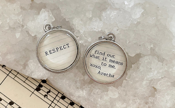 Aretha Respect Double Sided Bubble Jewelry Charm