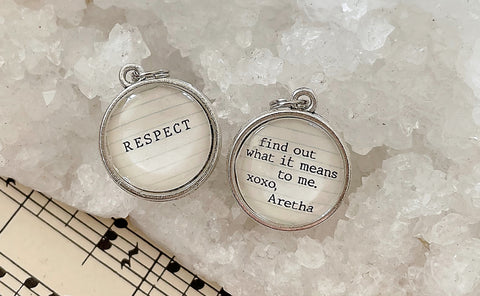 Aretha Respect Double Sided Bubble Jewelry Charm