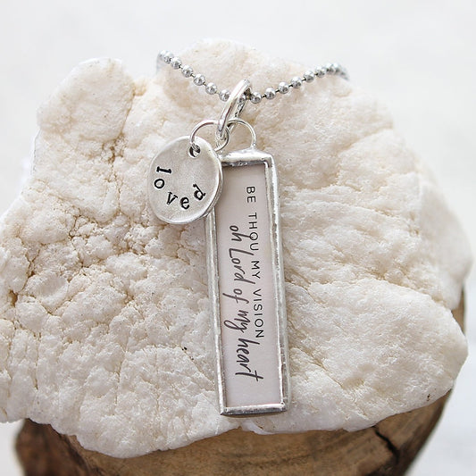 Be Thou My Vision Faith Hymn Charm Necklace