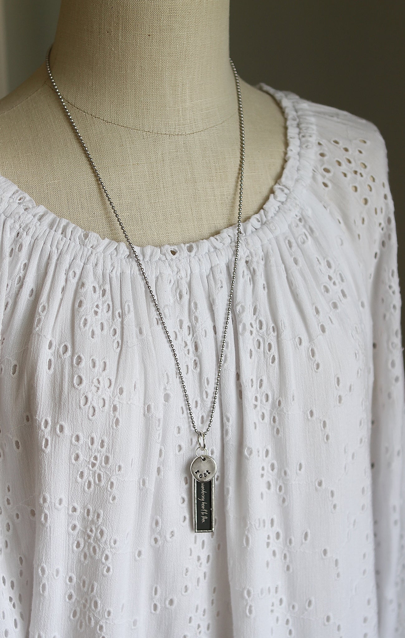 Bind My Wandering Heart To Thee Faith Hymn Charm Necklace
