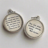 Bob Dylan Forever Young Double Sided Bubble Jewelry Charm