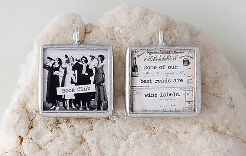 Book Club Soldered Art Charm