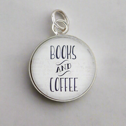Books + Coffee Bubble Charm