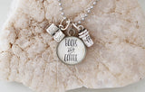Books and Coffee Charm Necklace