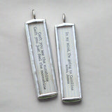 Carolina In My Mind Lyric Stick Soldered Art Jewelry Charm