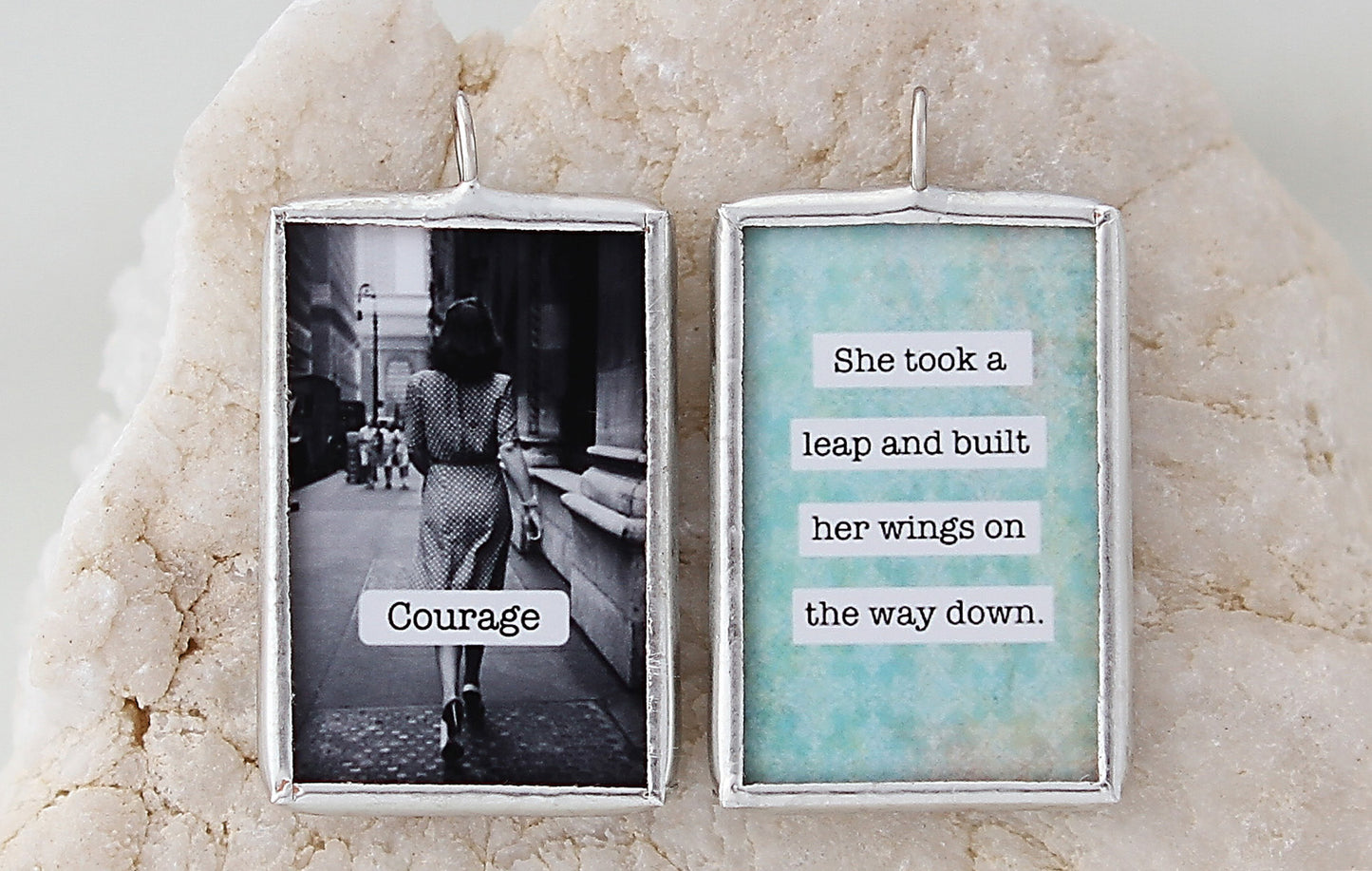 Courage Soldered Jewelry Charm