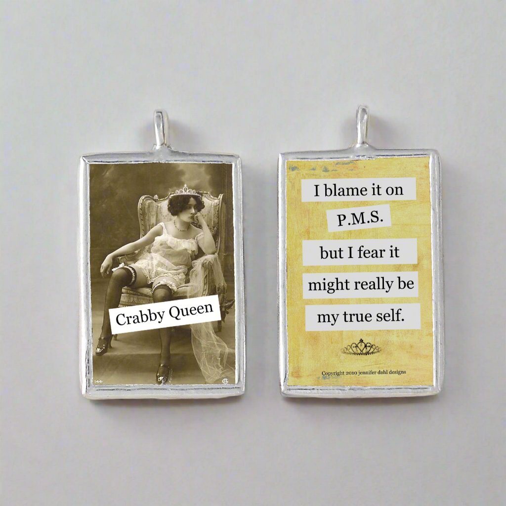 Crabby Queen Soldered Jewelry Charm