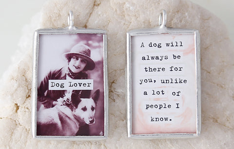 Dog Lover Soldered Art Charm