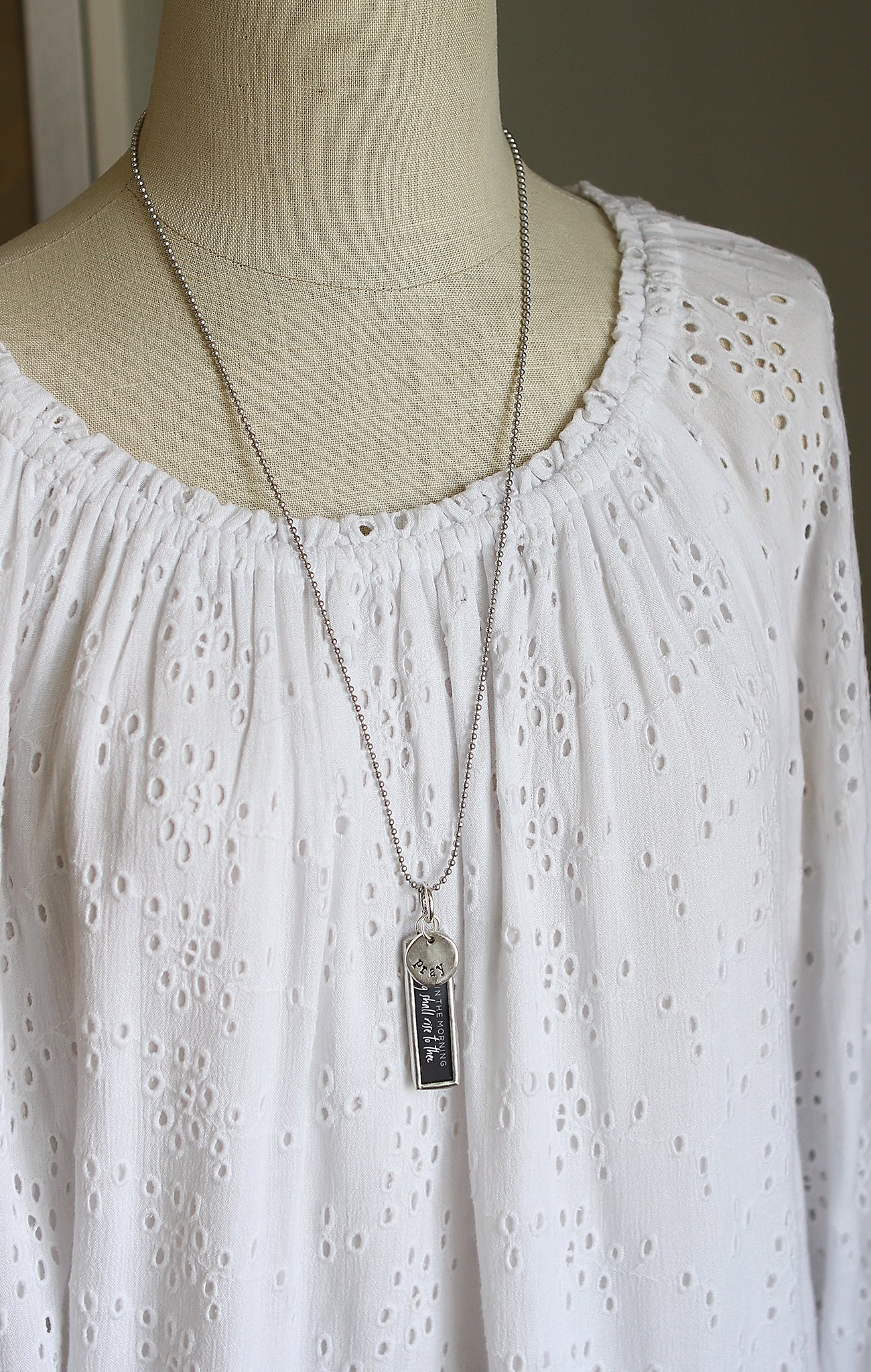 Early In The Morning Faith Hymn Charm Necklace