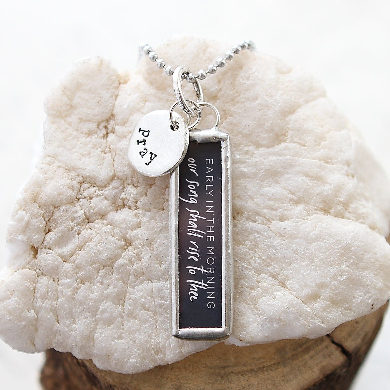 Early In The Morning Faith Hymn Charm Necklace