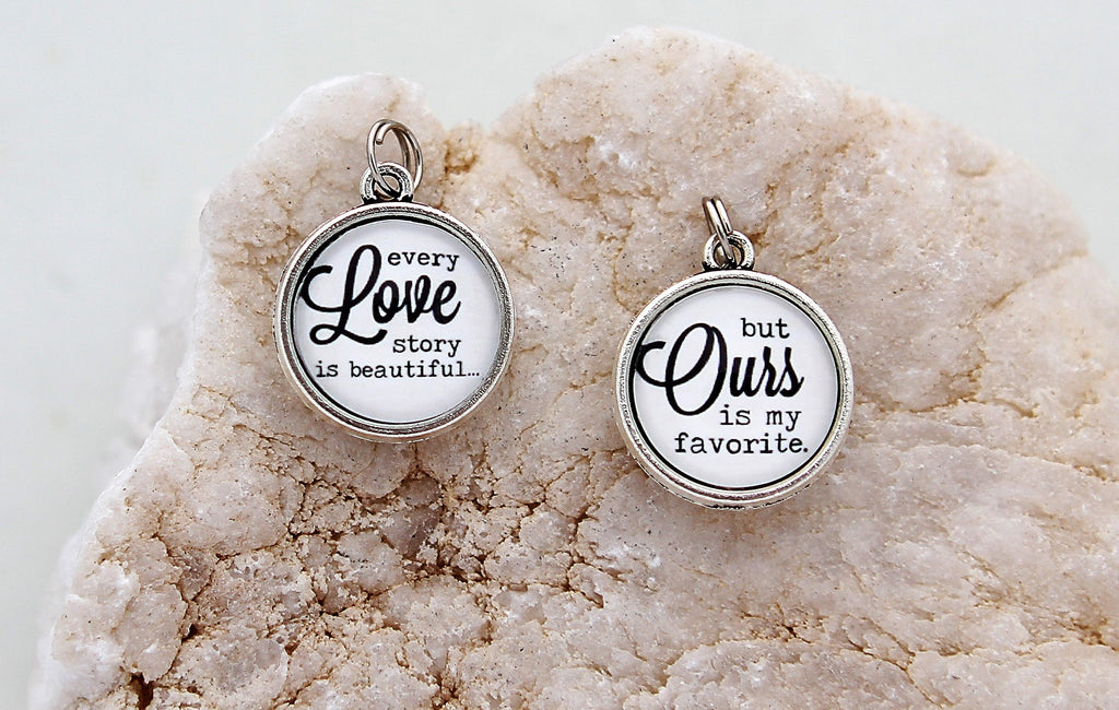 Every Love Story Is Beautiful Double Bubble Charm