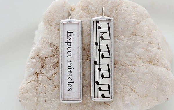 Expect Miracles Soldered Art Charm