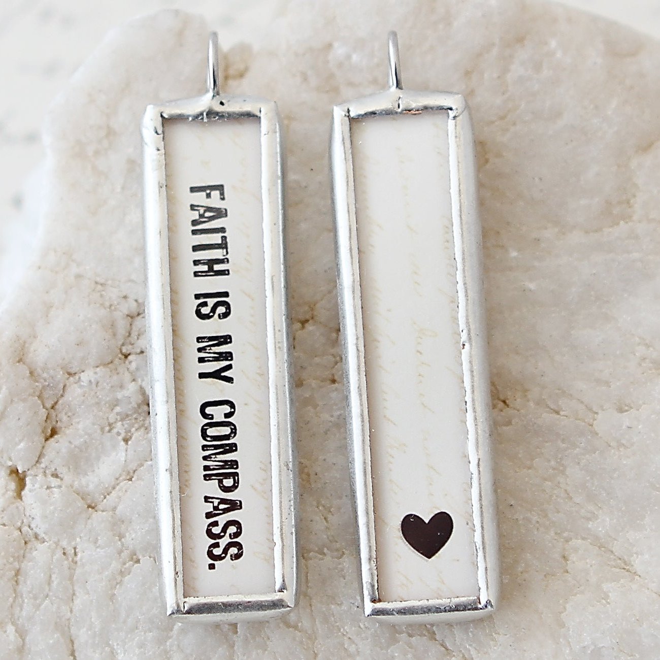 Faith Is My Compass Soldered Charm