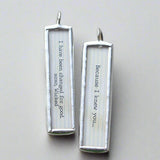 Changed For Good Lyric Stick Soldered Art Jewelry Charm