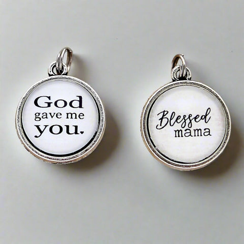 Blessed Mama Double Bubble Charm