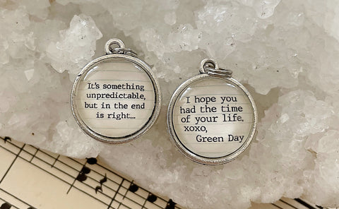 Green Day Time of Your Life Double Sided Bubble Jewelry Charm
