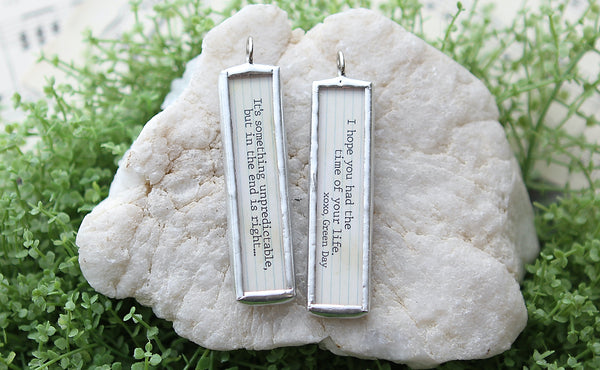 Time Of Your Life Lyric Stick Soldered Art Jewelry Charm