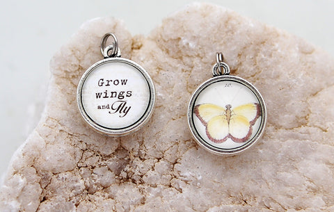 Grow Wings And Fly Double Bubble Charm