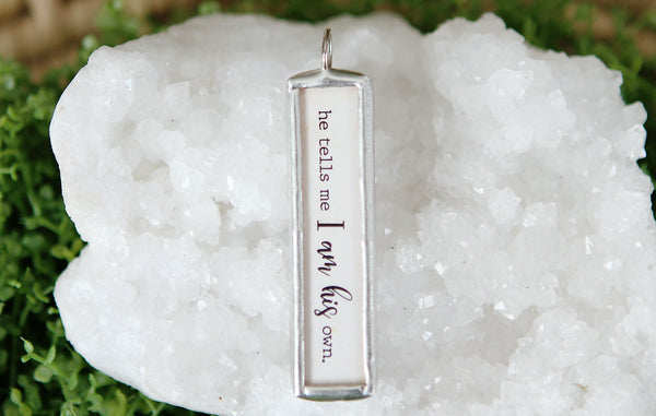 He Walks With Me Soldered Faith Art Jewelry Charm