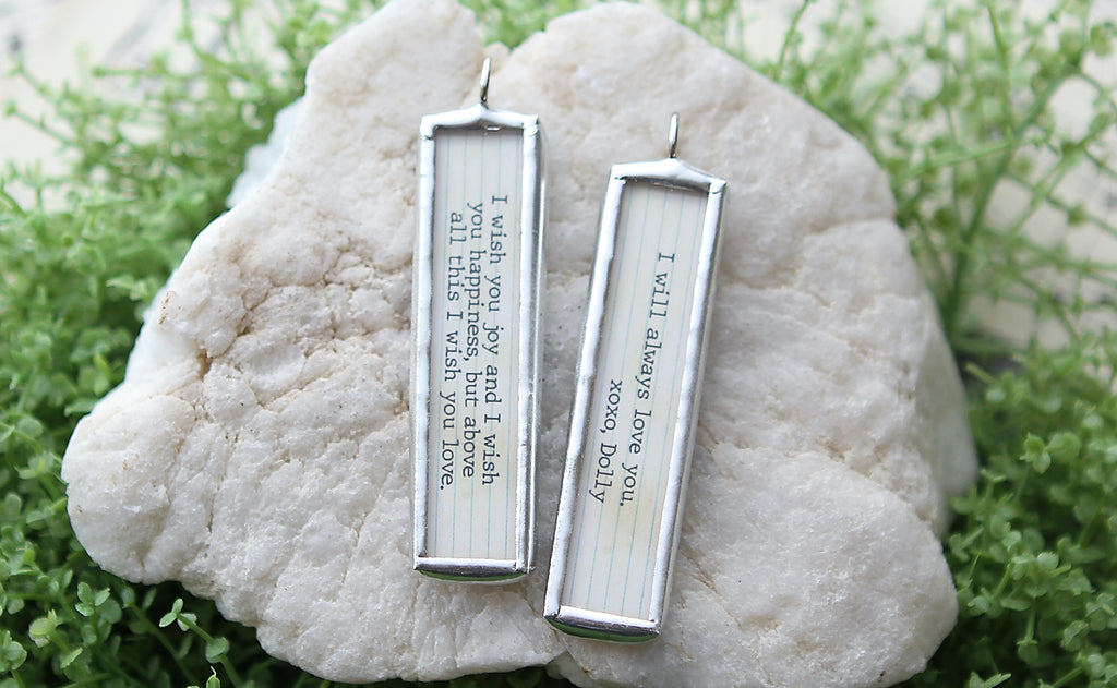 I Will Always Love You Lyric Stick Soldered Art Jewelry Charm