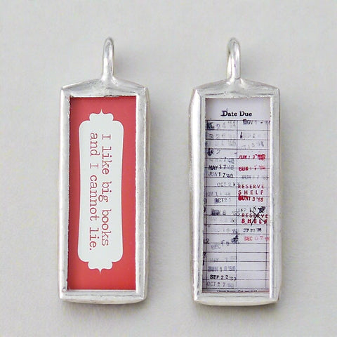 Big Books Soldered Art Charm