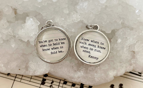 Kenny Rogers The Gambler Double Sided Bubble Jewelry Charm