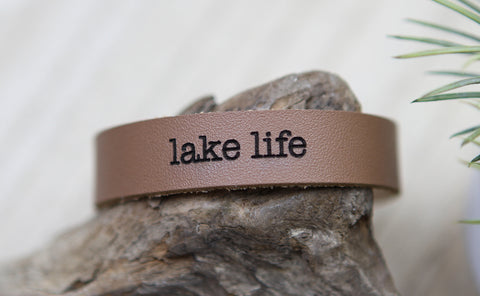 Lake Life Leather Bracelet