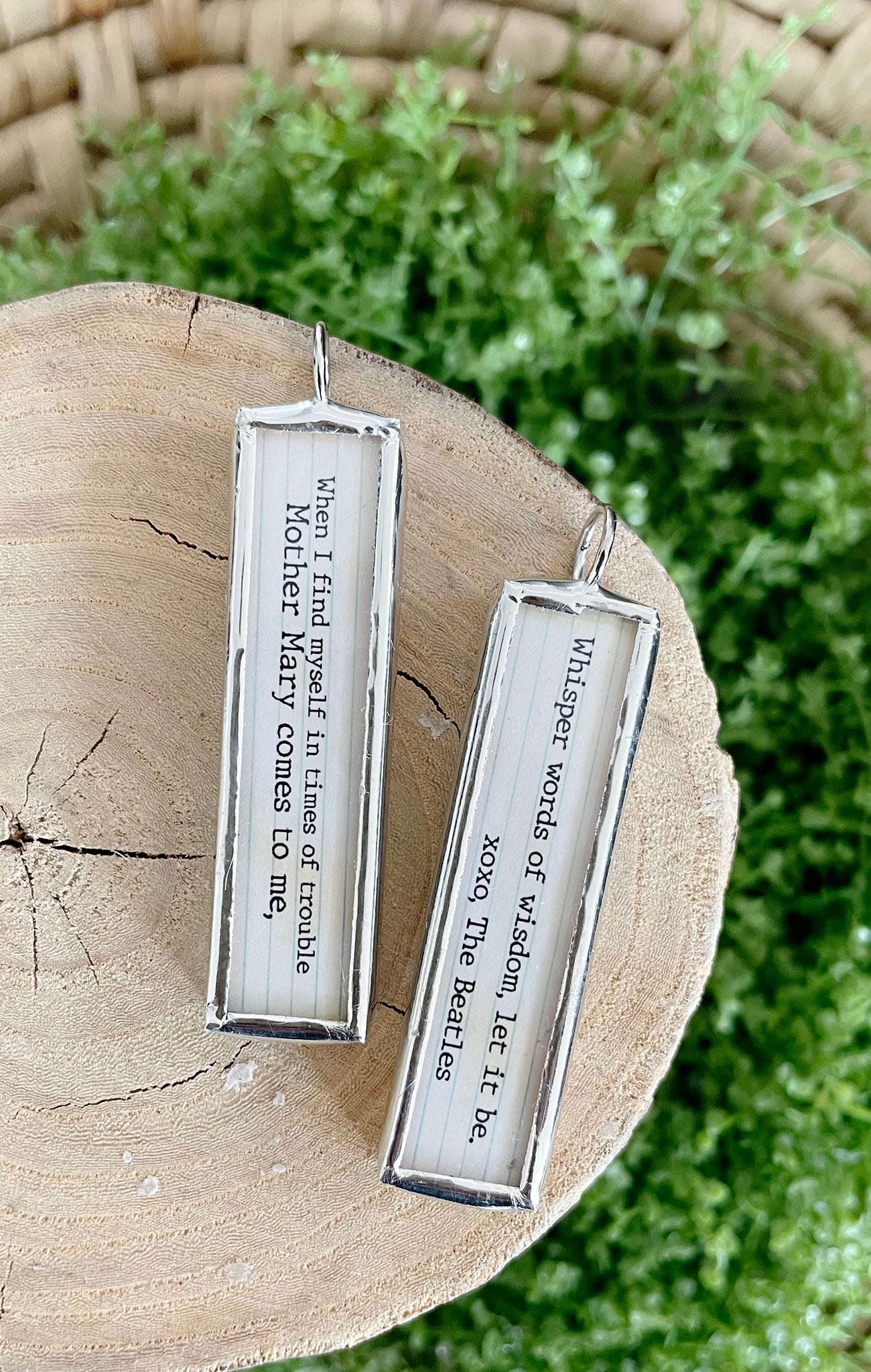 The Beatles Let It Be Soldered Jewelry Charm Lyric Stick