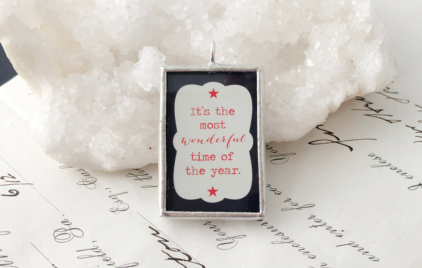 Merry and Bright Soldered Art Charm