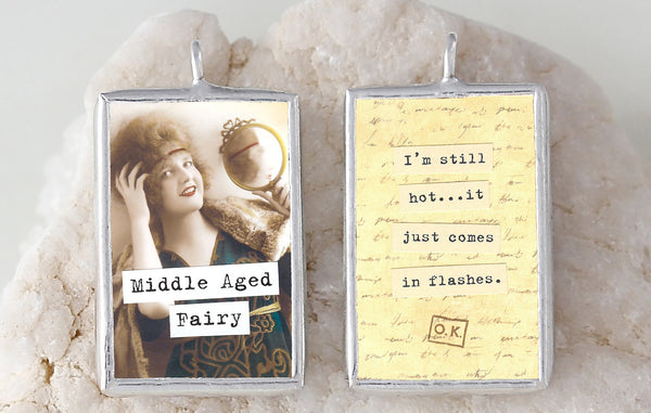 Middle Aged Fairy Soldered Art Charm