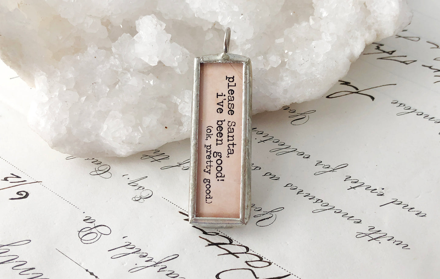 Naughty or Nice Soldered Art Charm